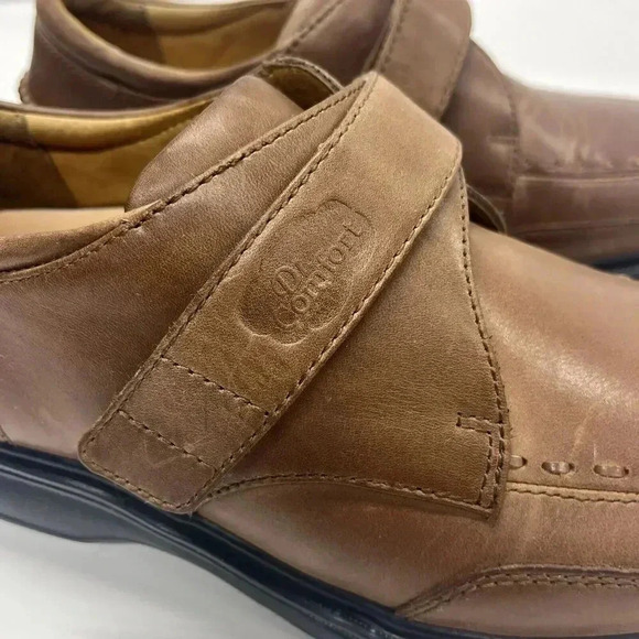 Dr. Comfort Frank Mens Diabetic Orthopedic Shoes Size 9.5 WIDE Hook & Loop Brown main image 12
